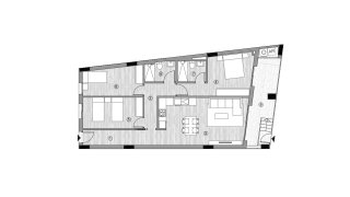 Apartment floor plan, 3 bedrooms in ALEGRIA 25 No. 5